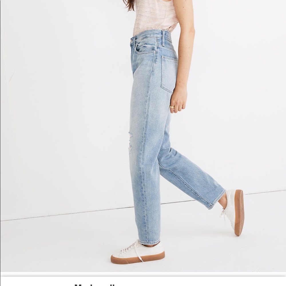 Madewell ripped mom jeans